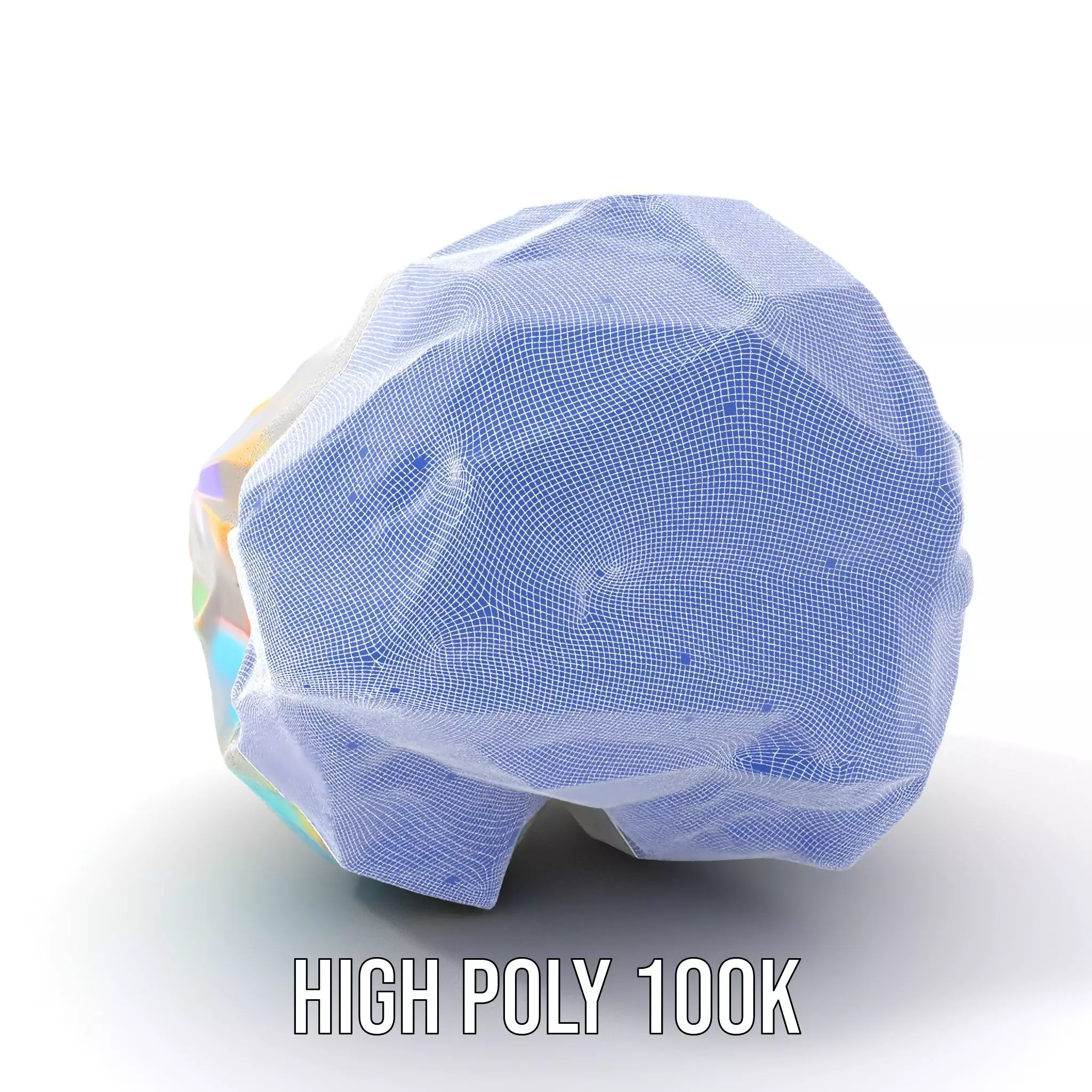 Iridescent Diamond Gem model pack Low-poly 3D model_5