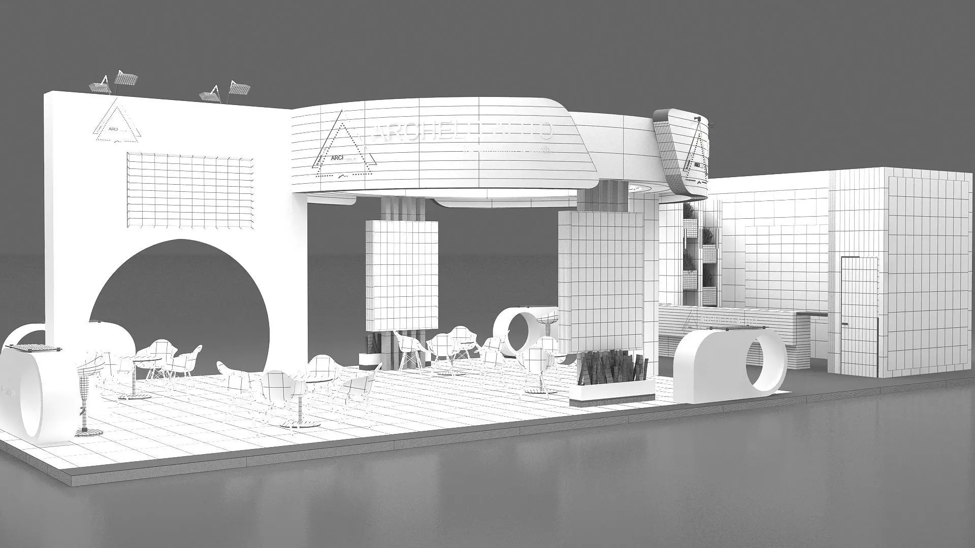 3d exhibition booth 3D model_12