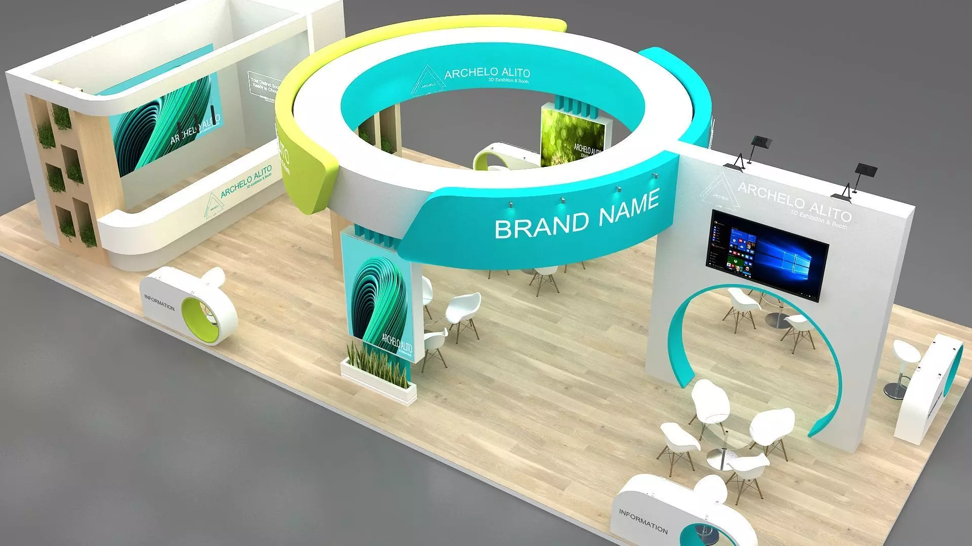 3d exhibition booth 3D model_7