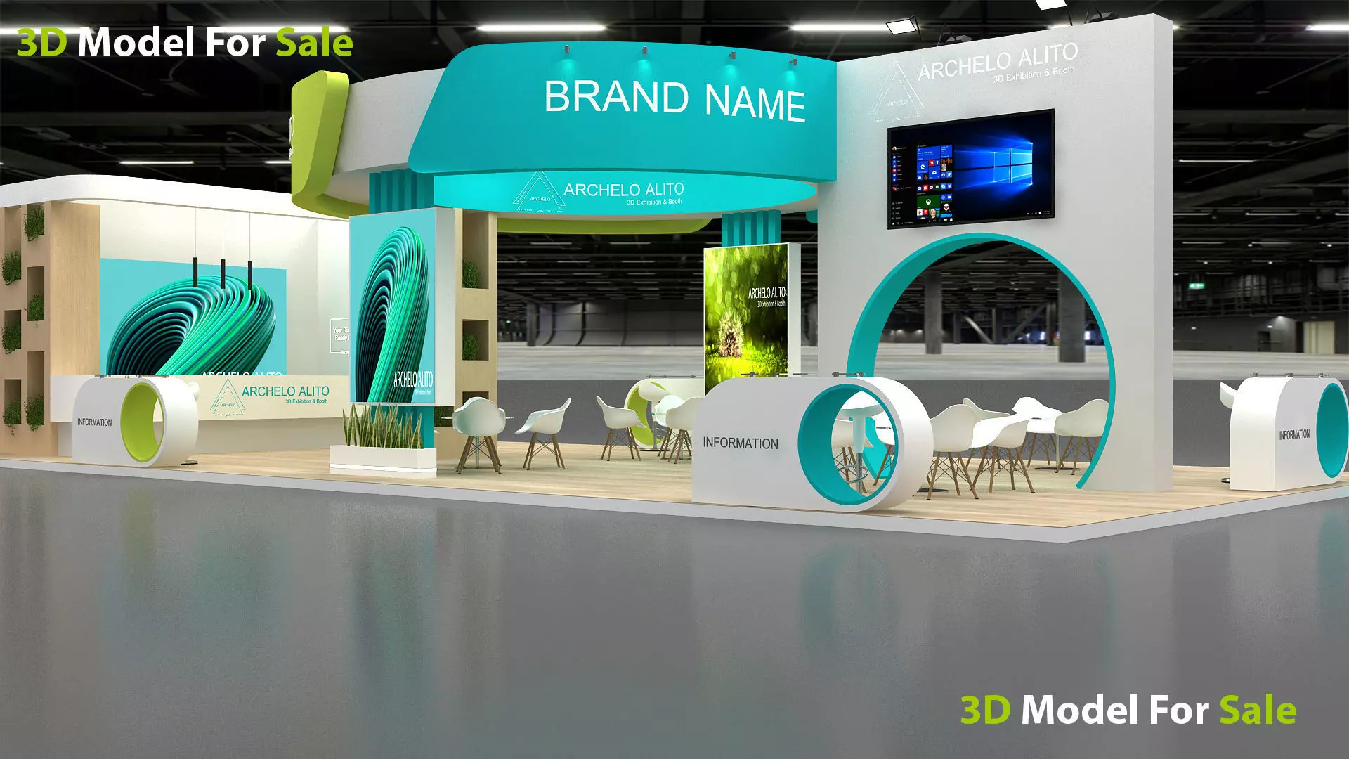 3d exhibition booth 3D model_0