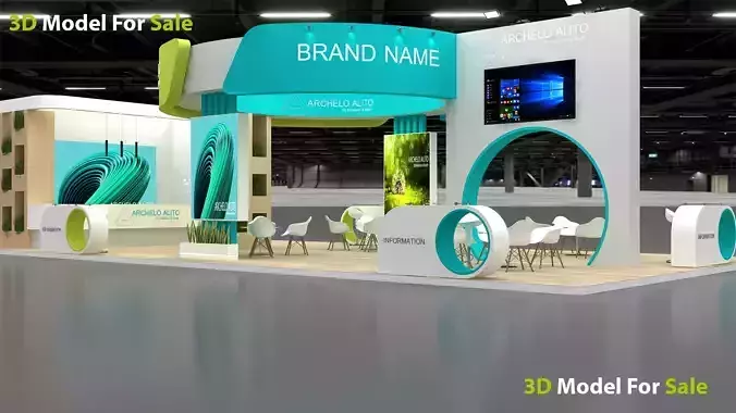 3d exhibition booth 3D model 3d exhibition booth 3D model