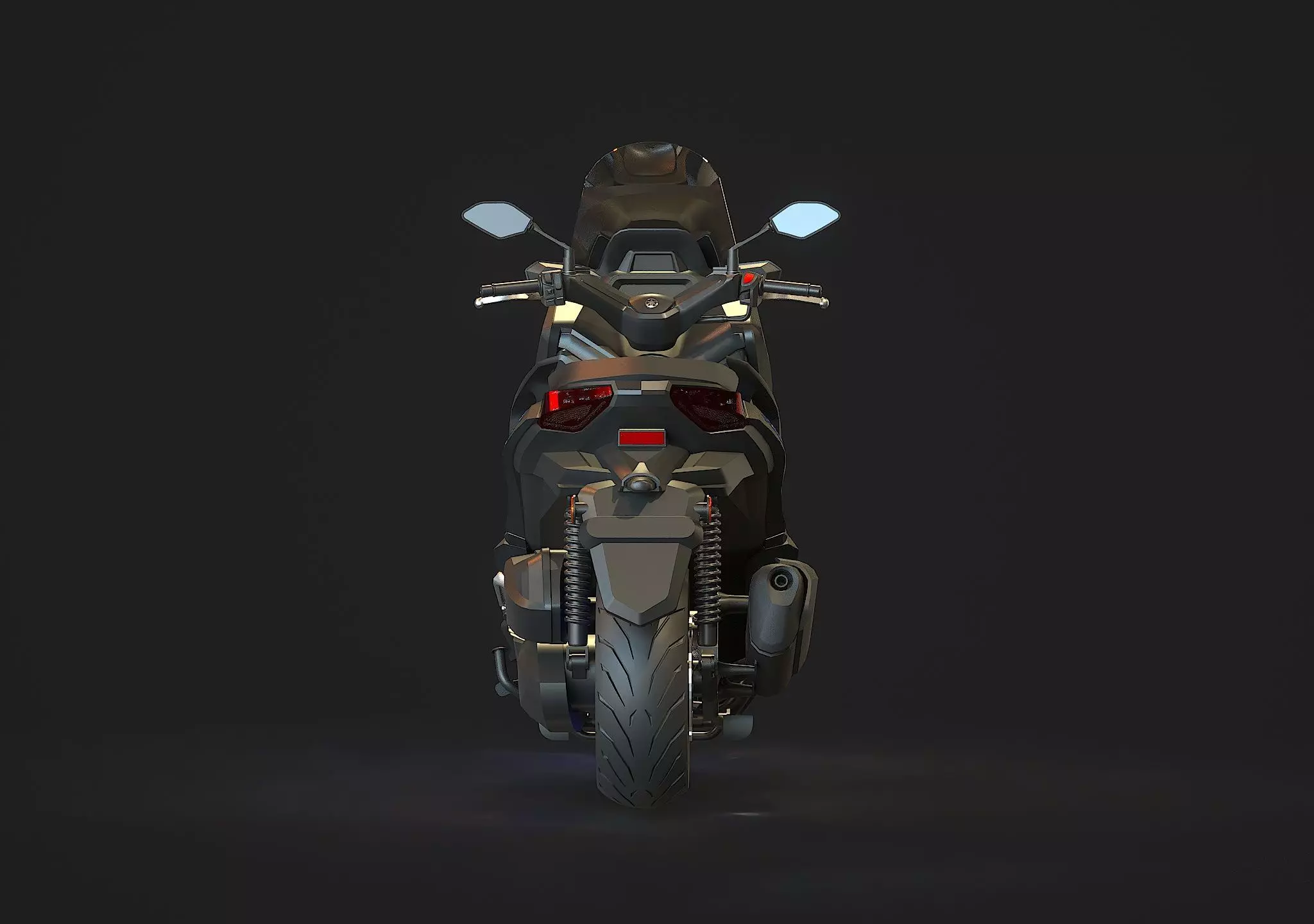 Base model Yamaha X Max 300 2024 3D model_7