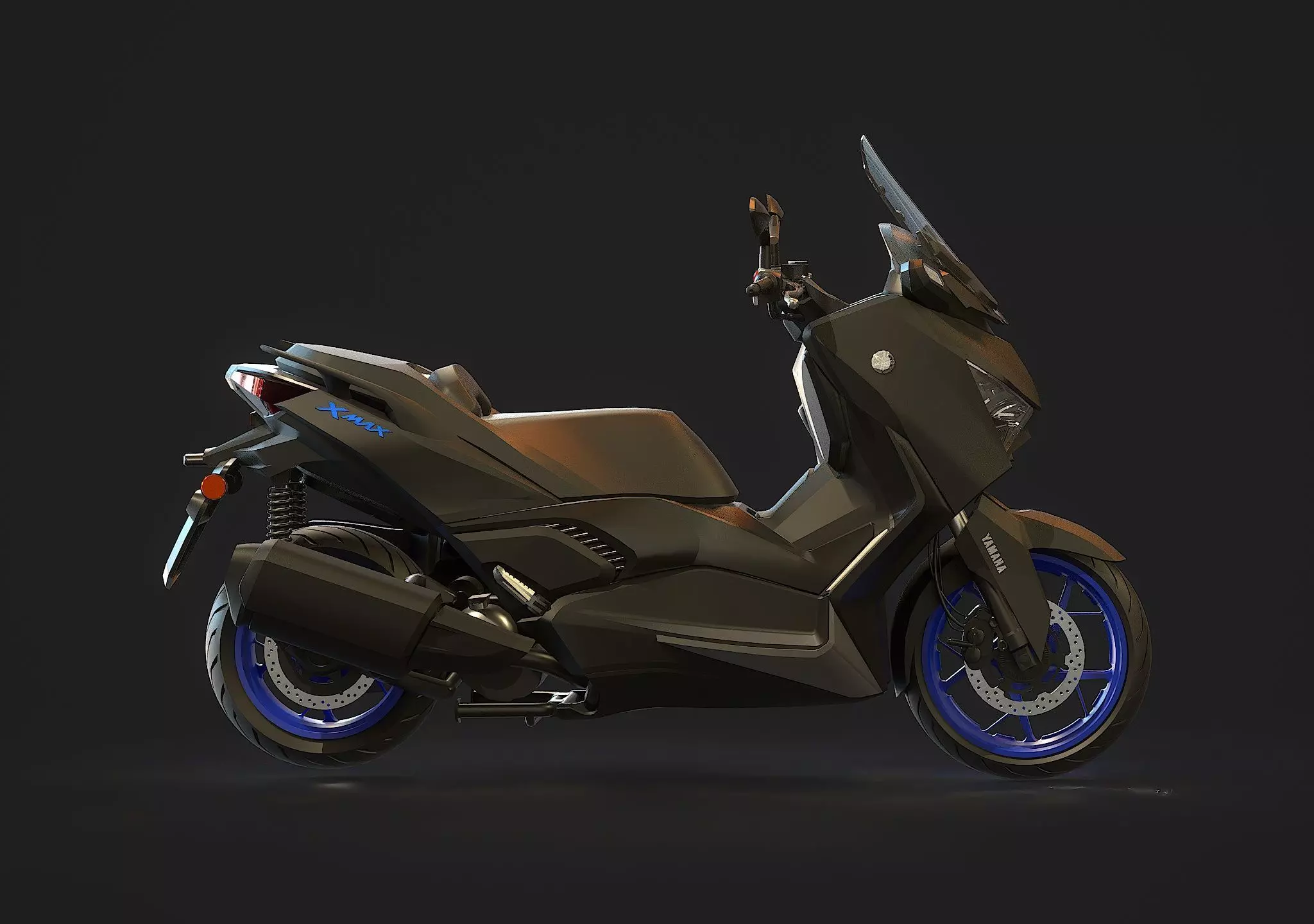 Base model Yamaha X Max 300 2024 3D model_5