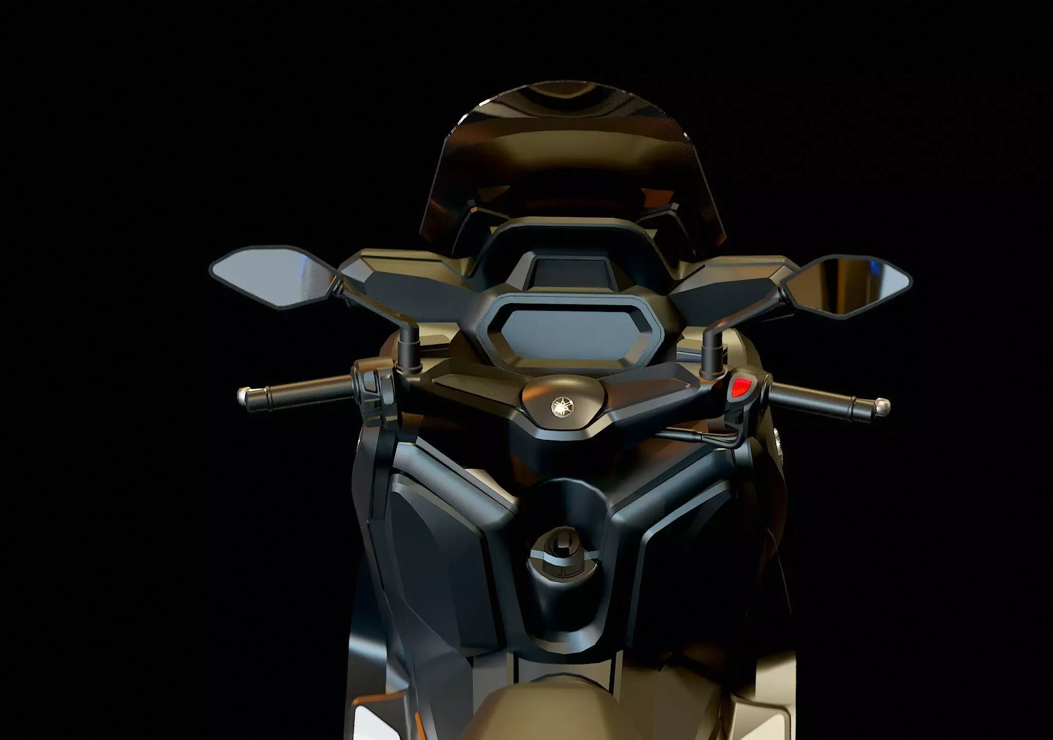 Base model Yamaha X Max 300 2024 3D model_9