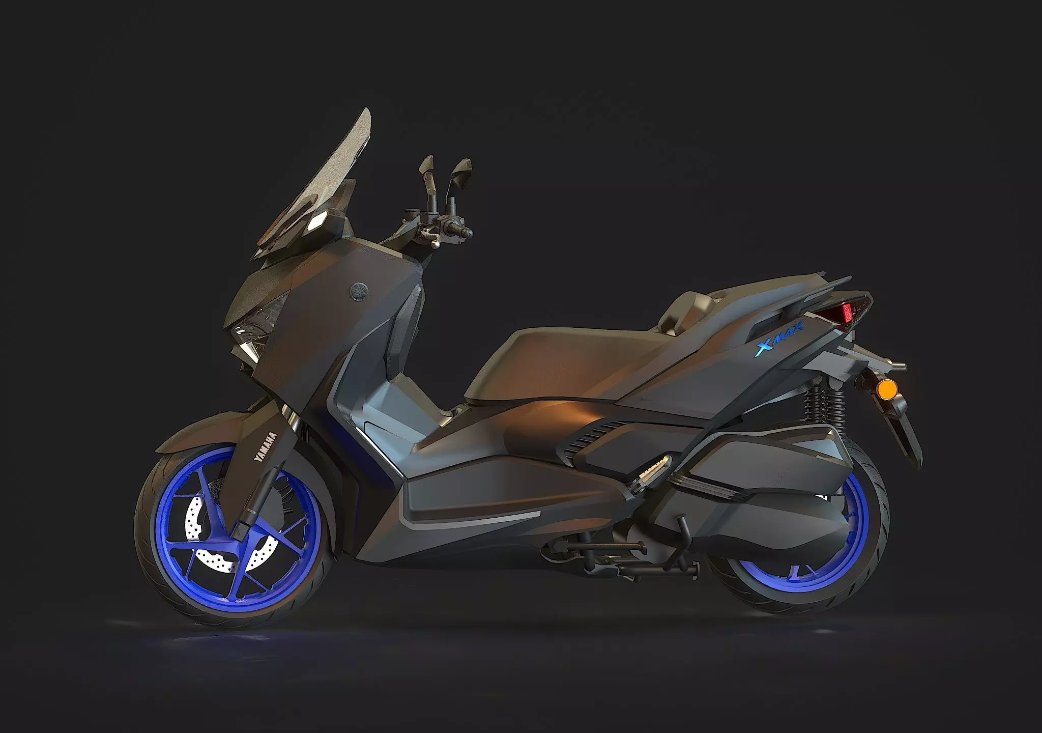 Base model Yamaha X Max 300 2024 3D model_3