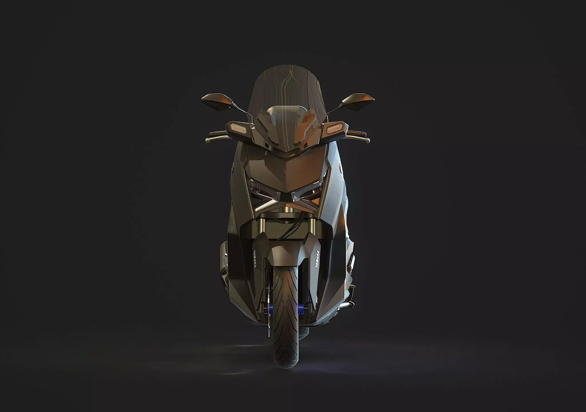 Base model Yamaha X Max 300 2024 3D model_6