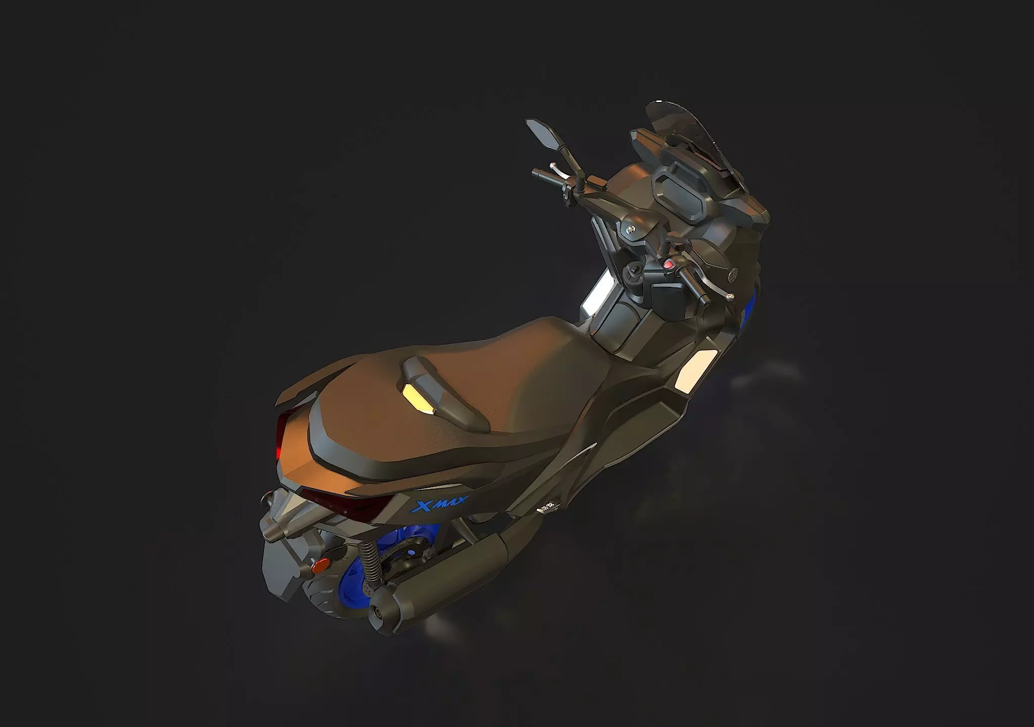Base model Yamaha X Max 300 2024 3D model_4
