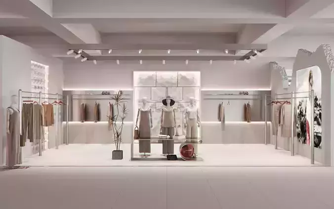 Clothing store 3D model
