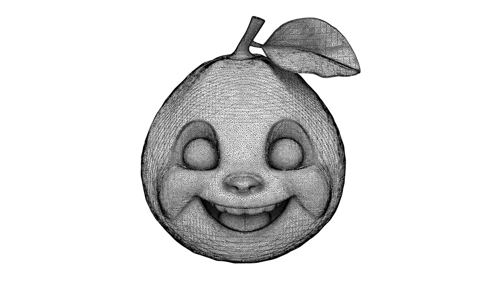 Smiling lemon 3D model_8