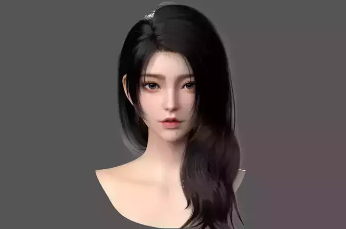 Virtual digital  avatar beautiful woman metahuman