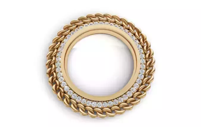 Round Gemstone Medallion Pendant I Hip-Hop Custom Jewelry