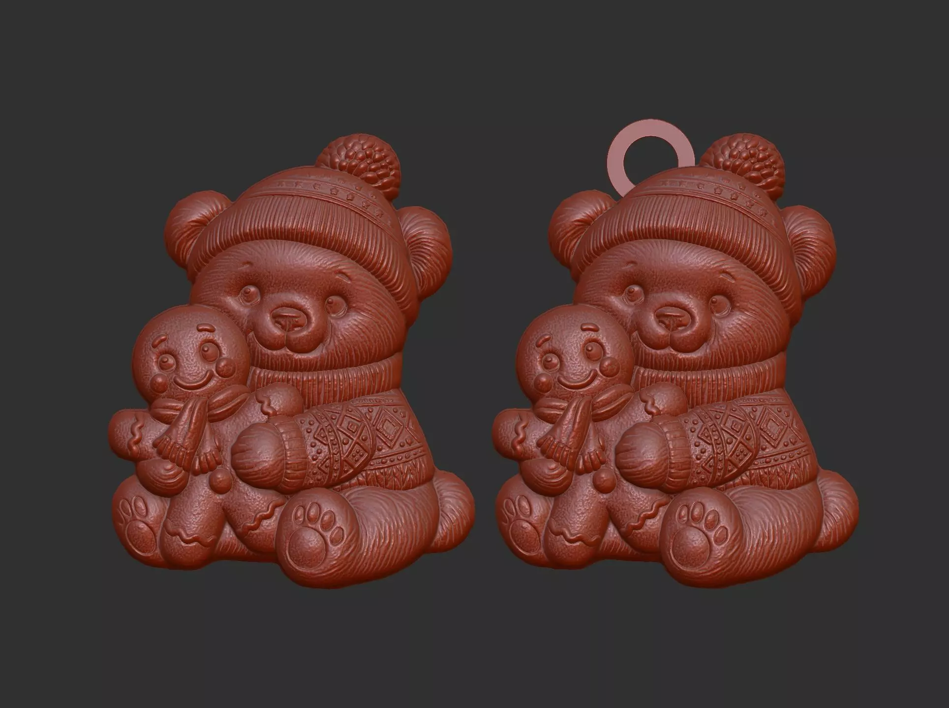 panda christmas cookie cnc model 3D print model_21