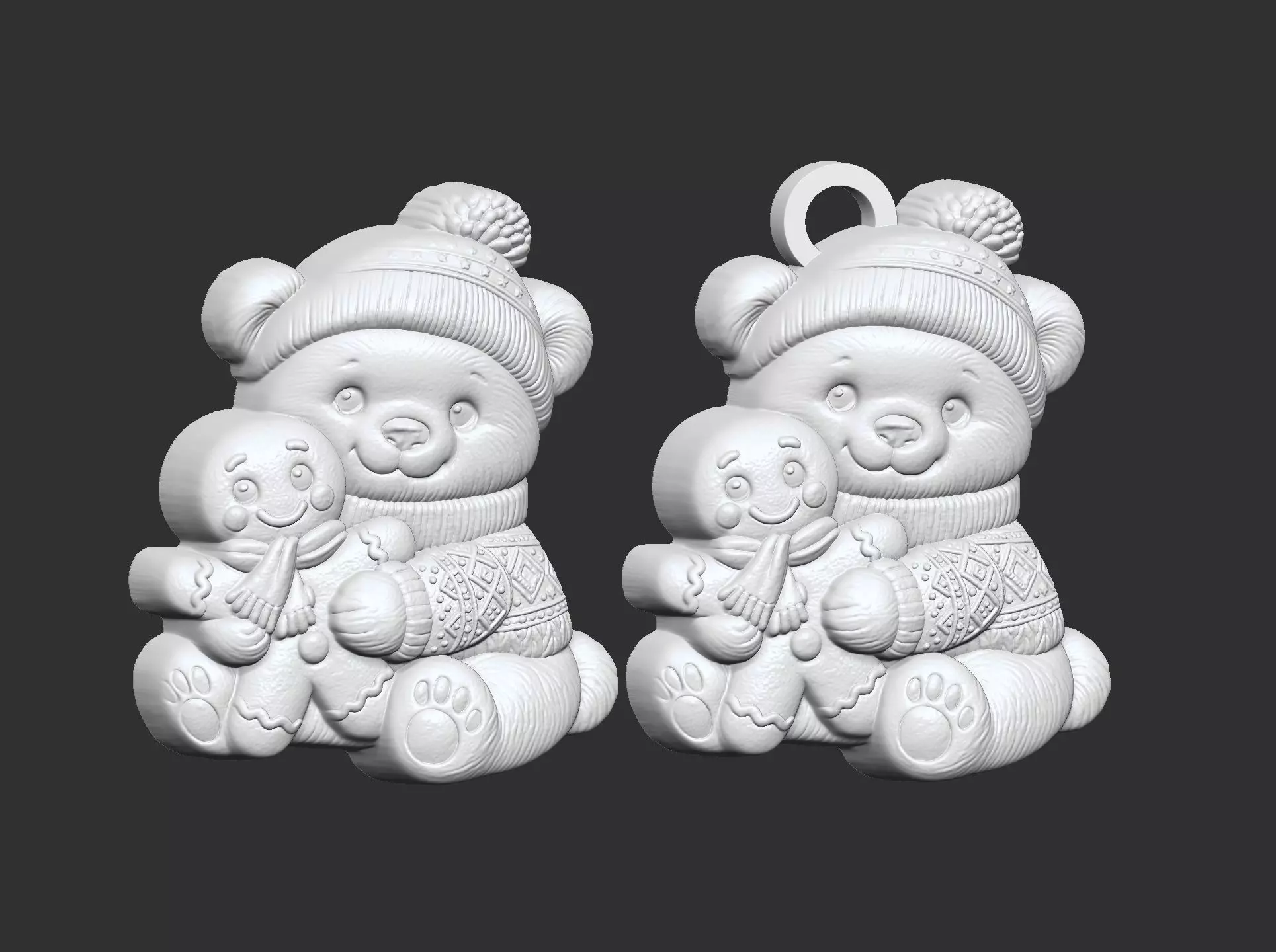 panda christmas cookie cnc model 3D print model_29