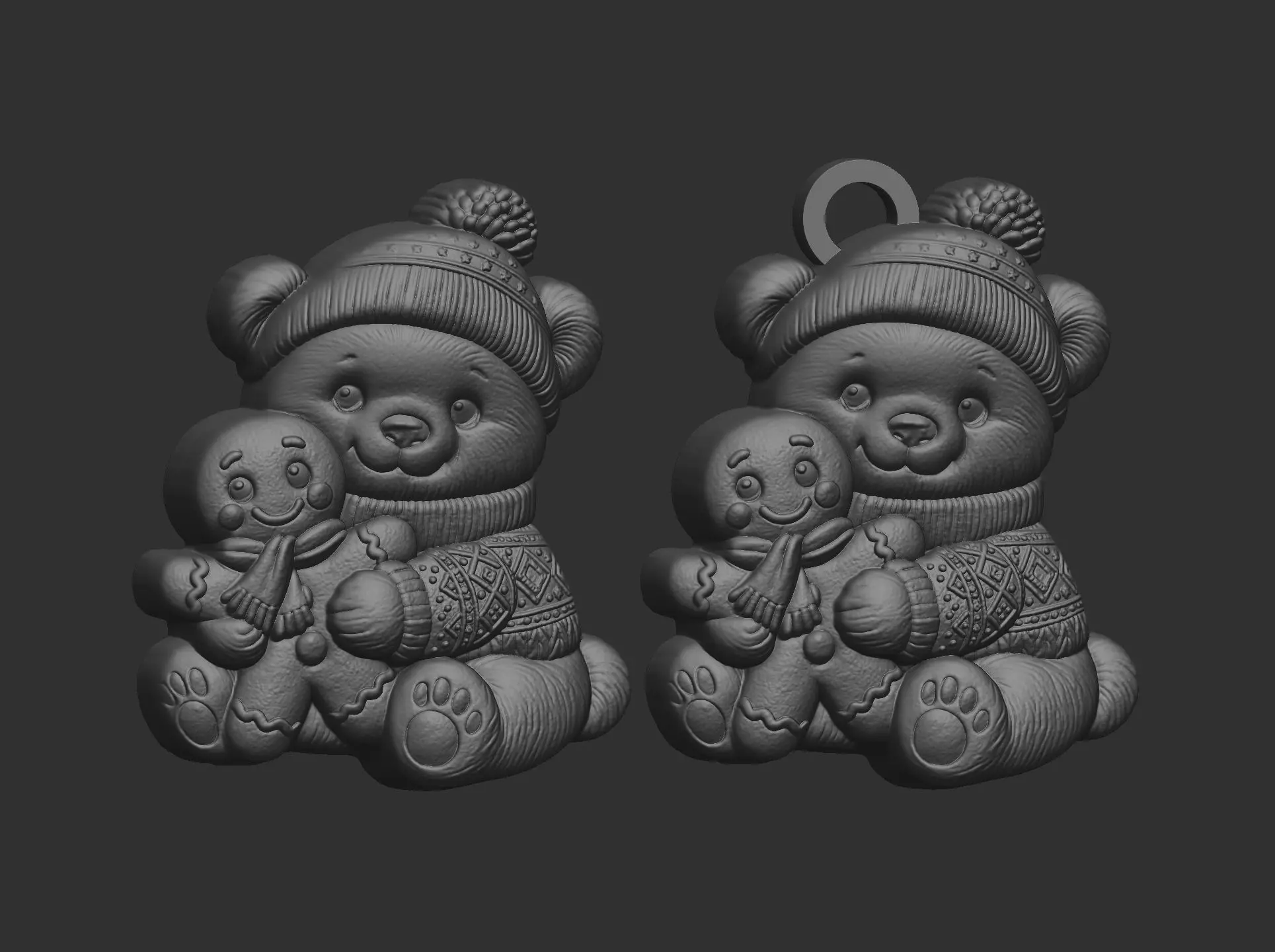 panda christmas cookie cnc model 3D print model_22