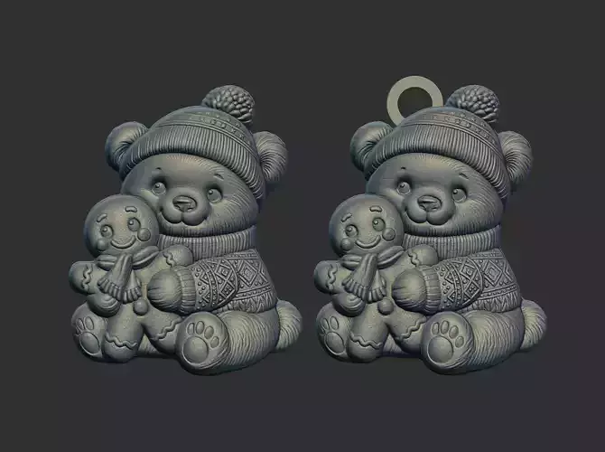 panda christmas cookie cnc model 3D print model