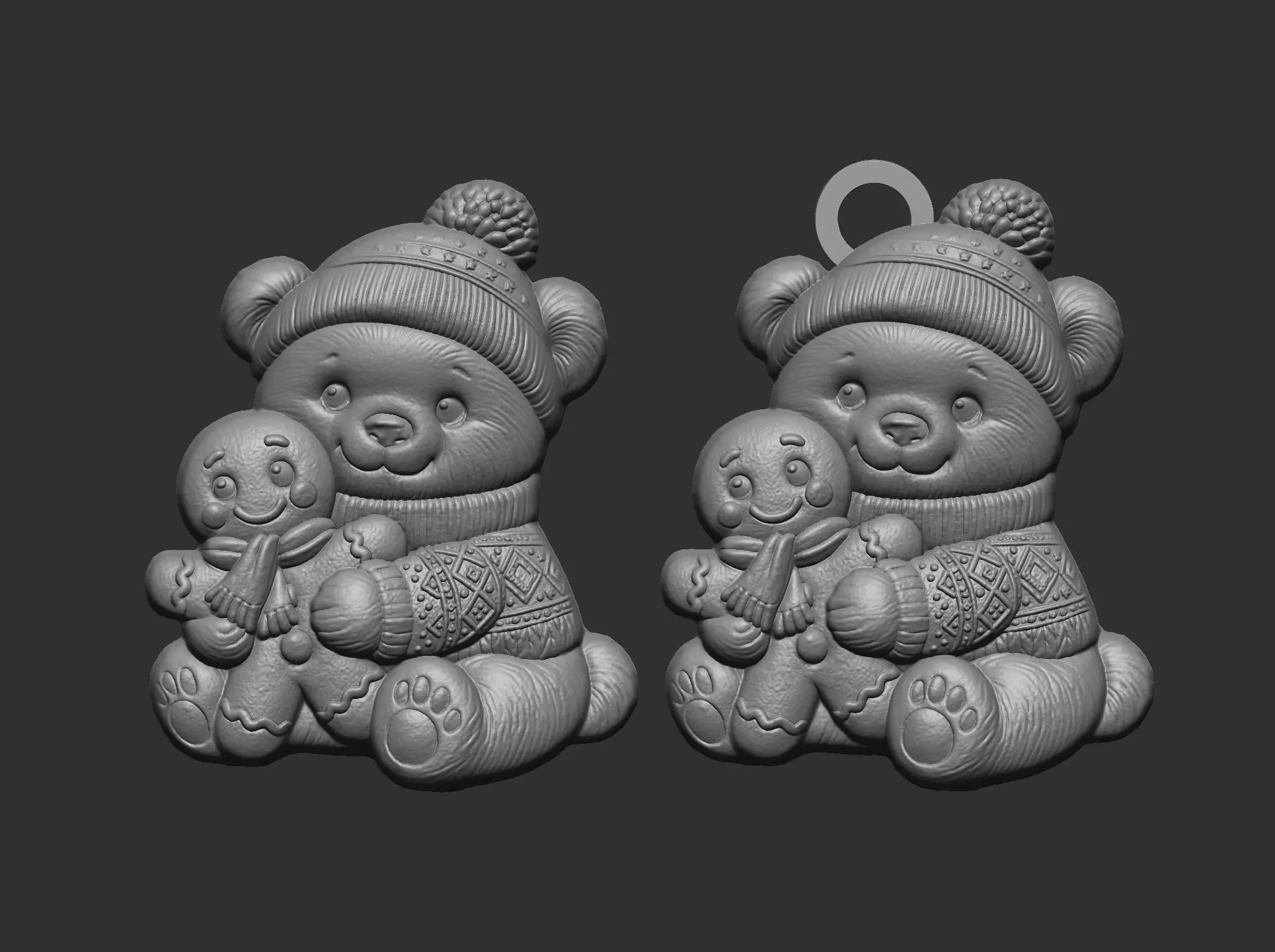 panda christmas cookie cnc model 3D print model_19