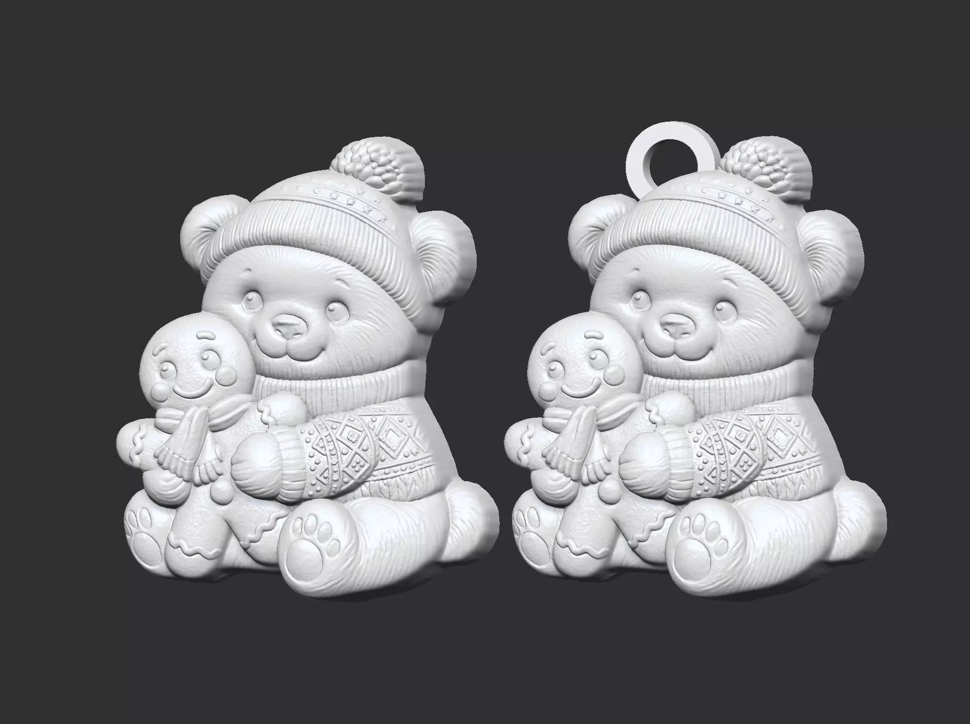 panda christmas cookie cnc model 3D print model_12