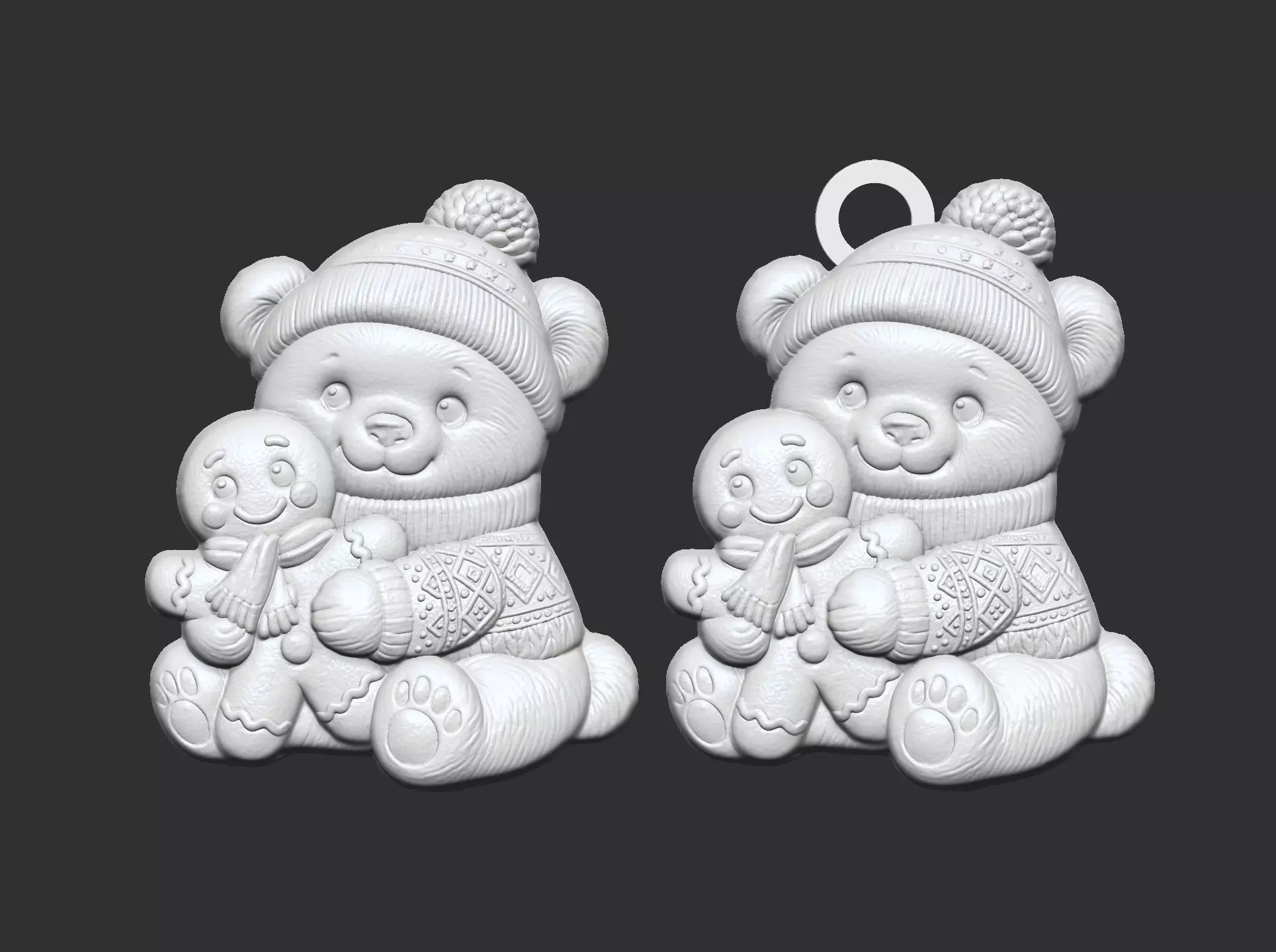 panda christmas cookie cnc model 3D print model_13