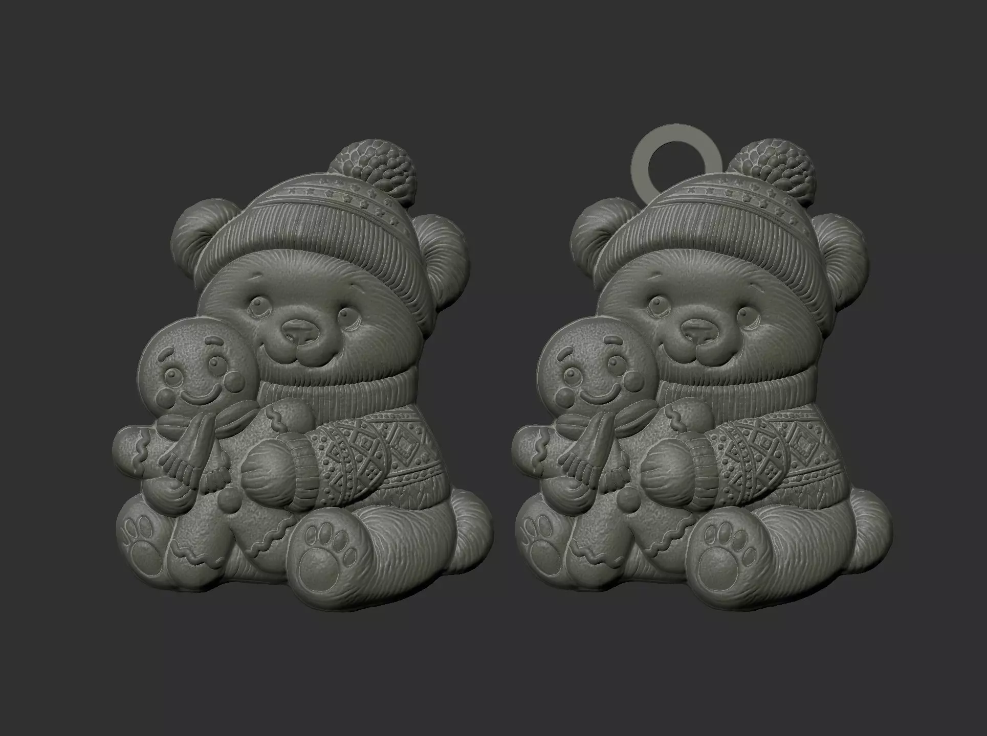 panda christmas cookie cnc model 3D print model_18