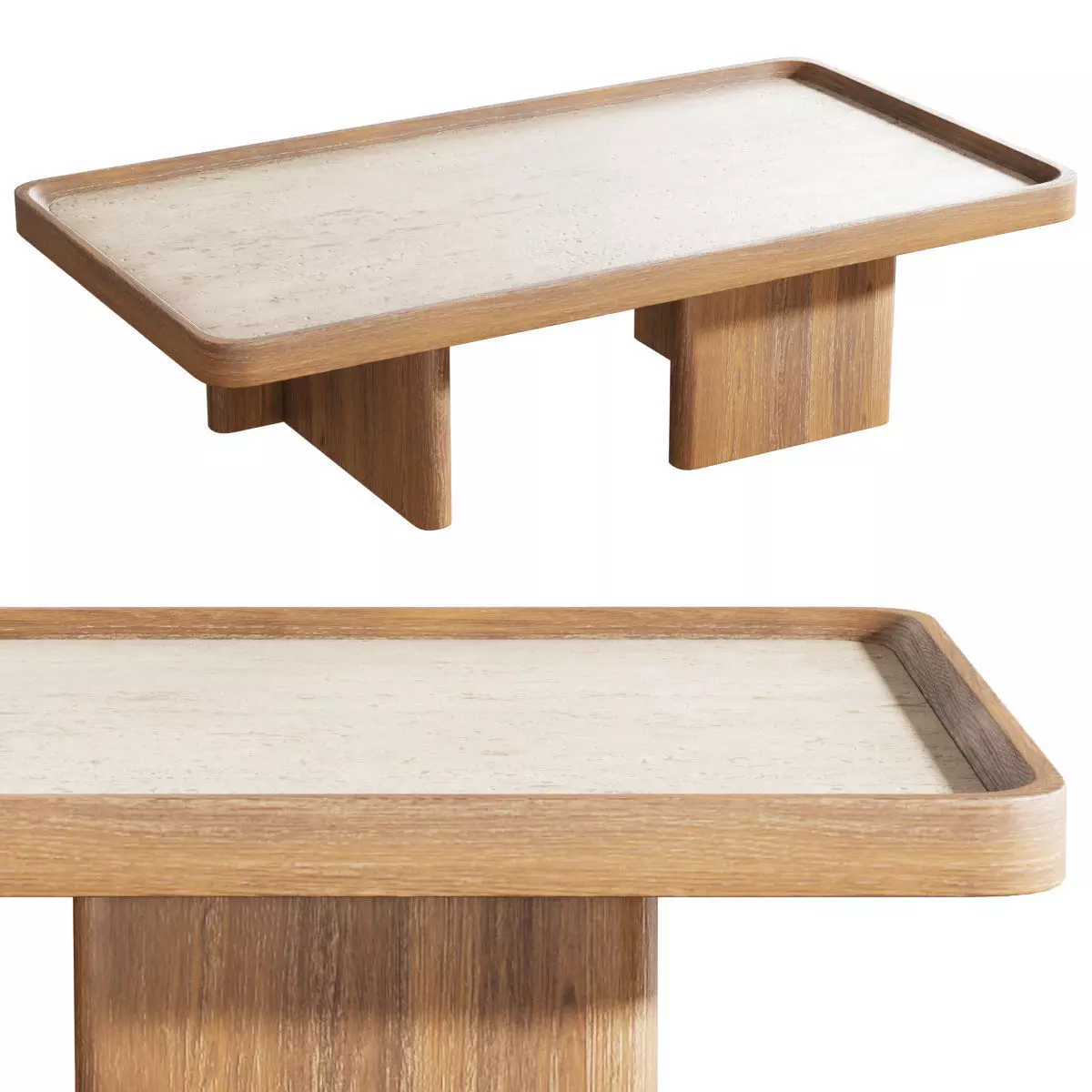 Rectangle Coffee Table 3D model_2