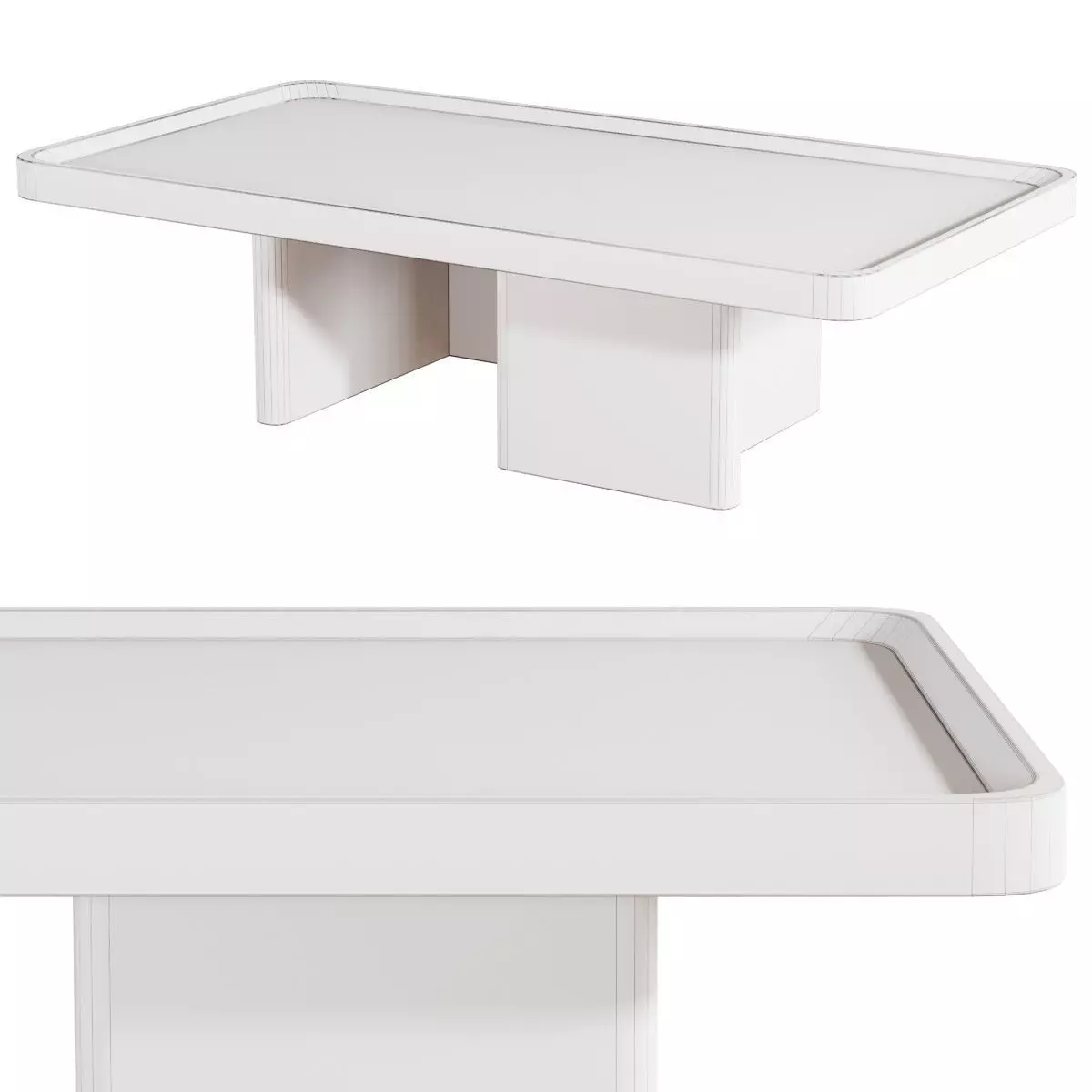 Rectangle Coffee Table 3D model_5