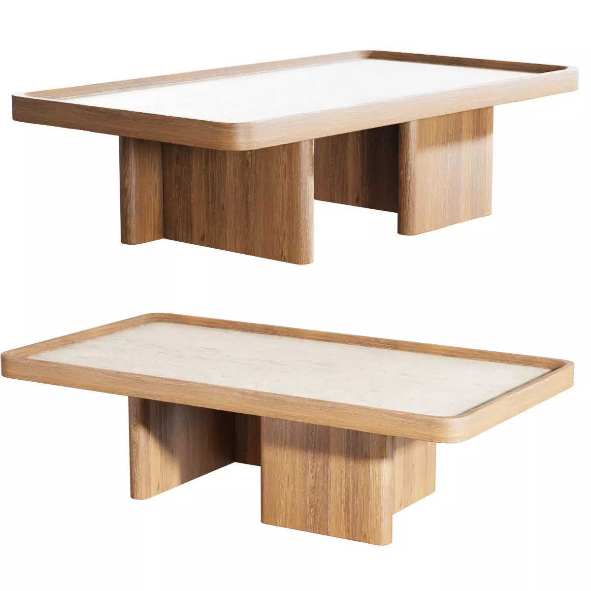 Rectangle Coffee Table 3D model_3