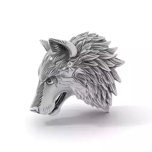 Silver Wolf Head model pack