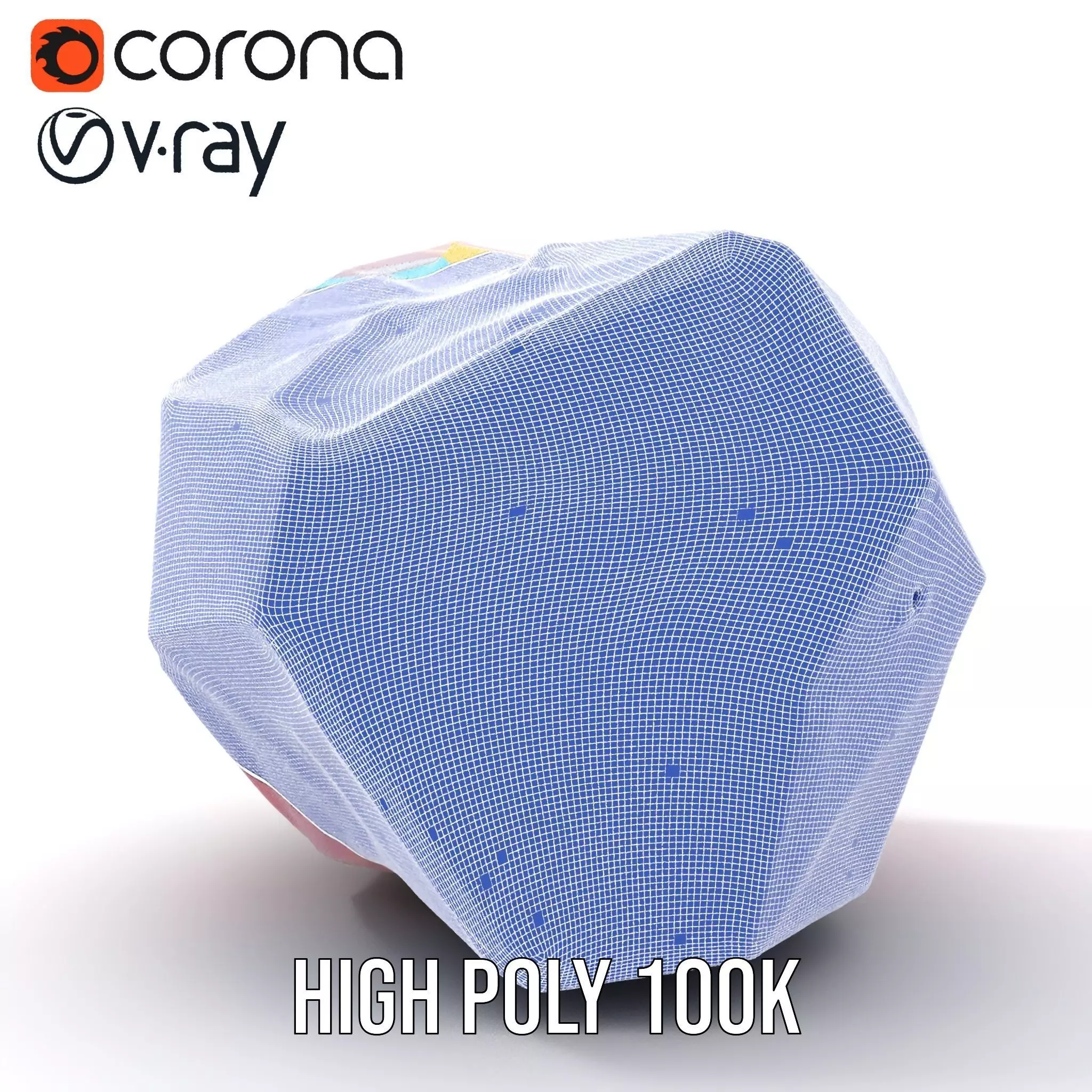 Pink Gemstone Crystal model pack Low-poly 3D model_35