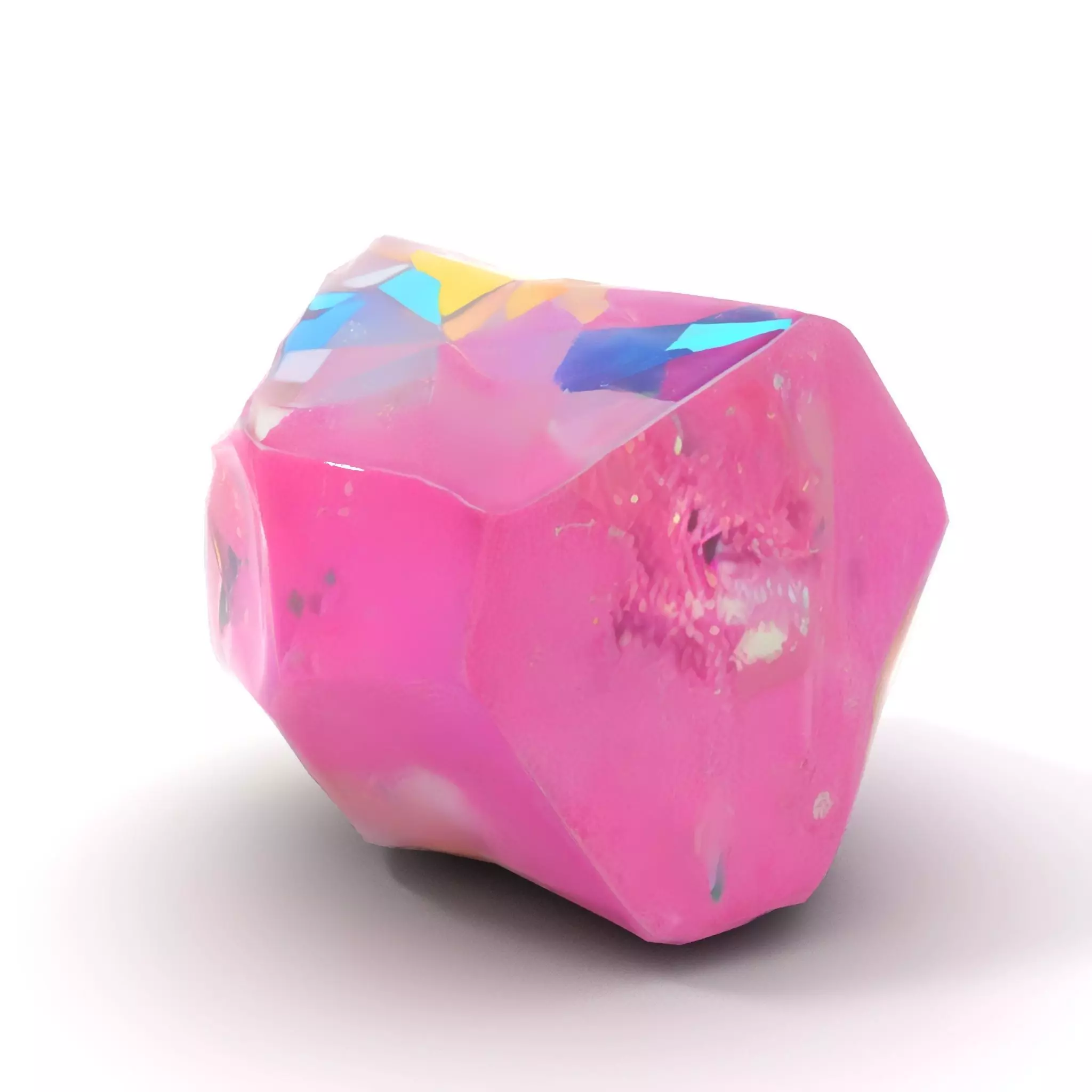Pink Gemstone Crystal model pack Low-poly 3D model_10