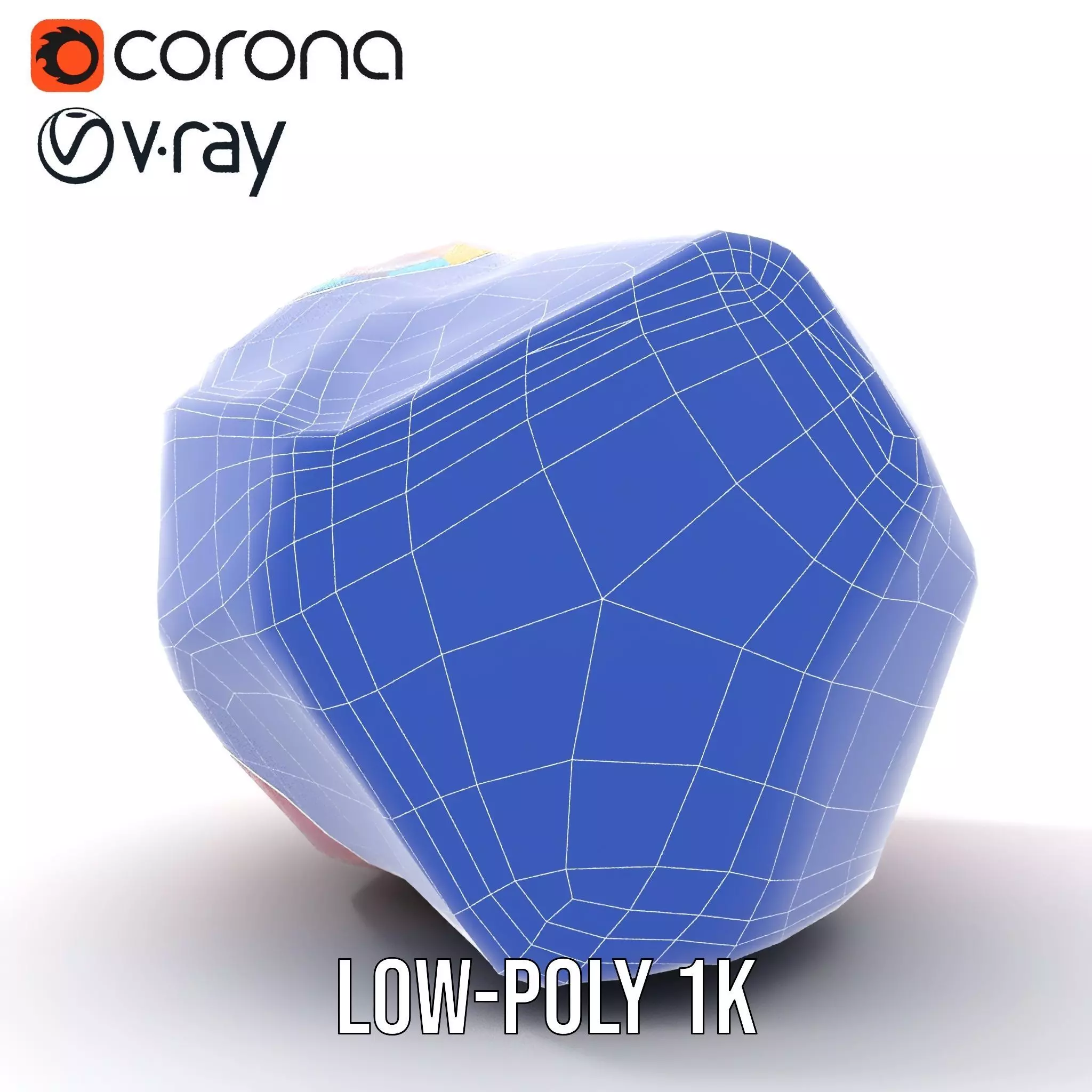 Pink Gemstone Crystal model pack Low-poly 3D model_31