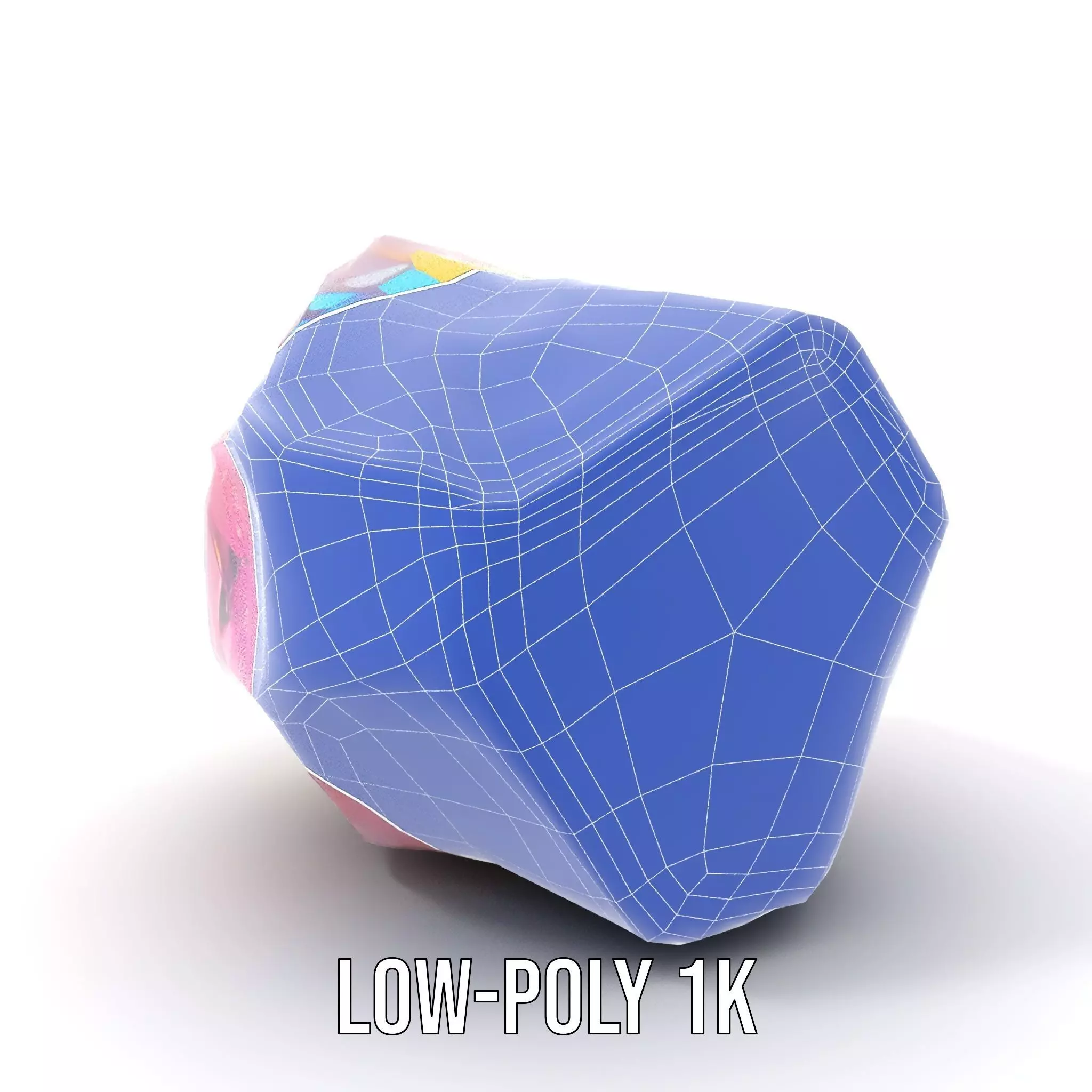 Pink Gemstone Crystal model pack Low-poly 3D model_23