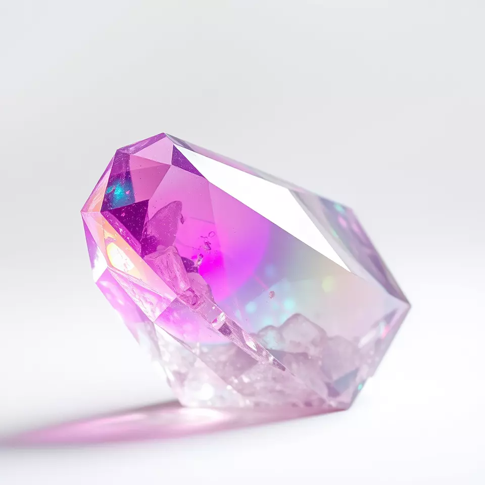 Violet Crystal Gem model pack Low-poly 3D model_3