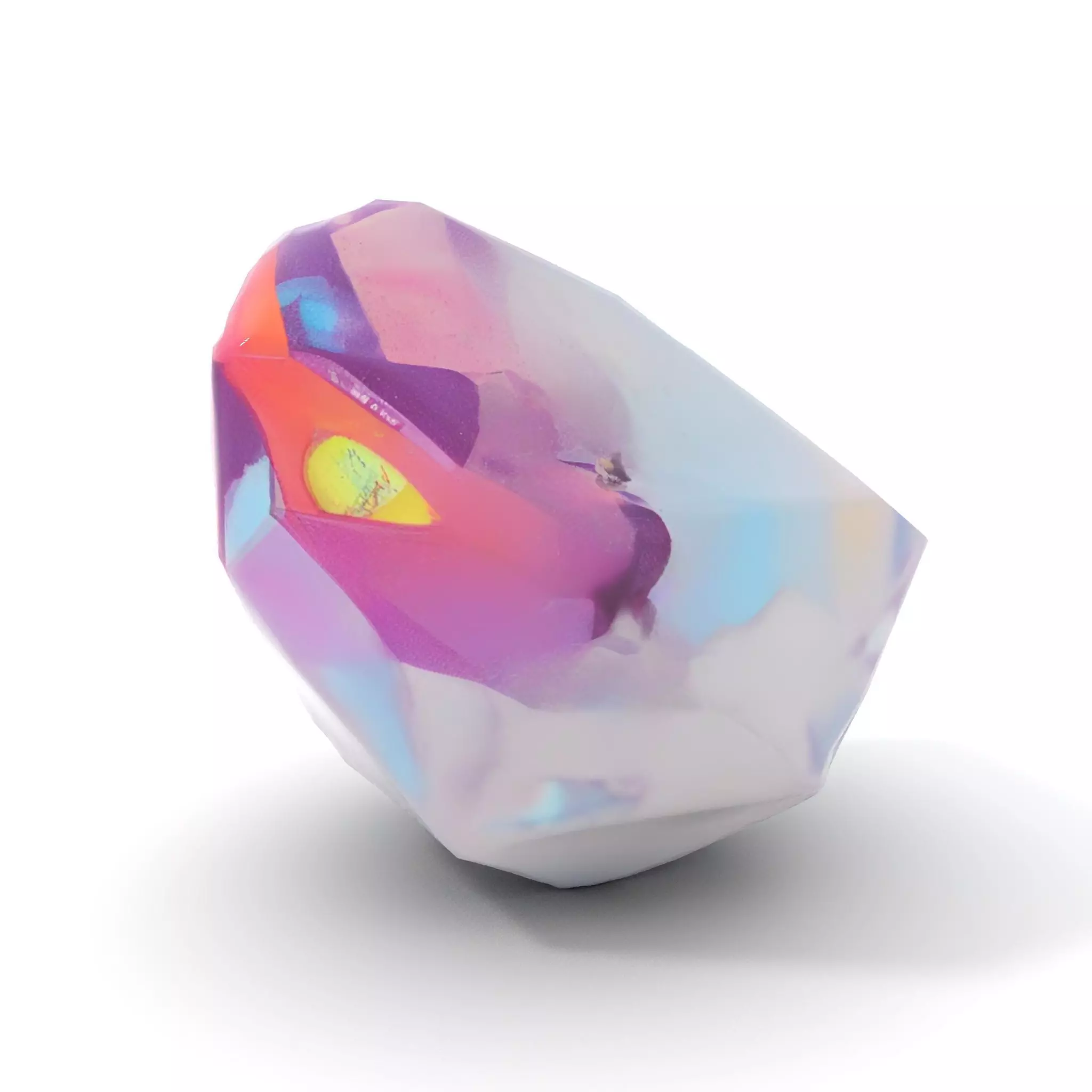 Violet Crystal Gem model pack Low-poly 3D model_8