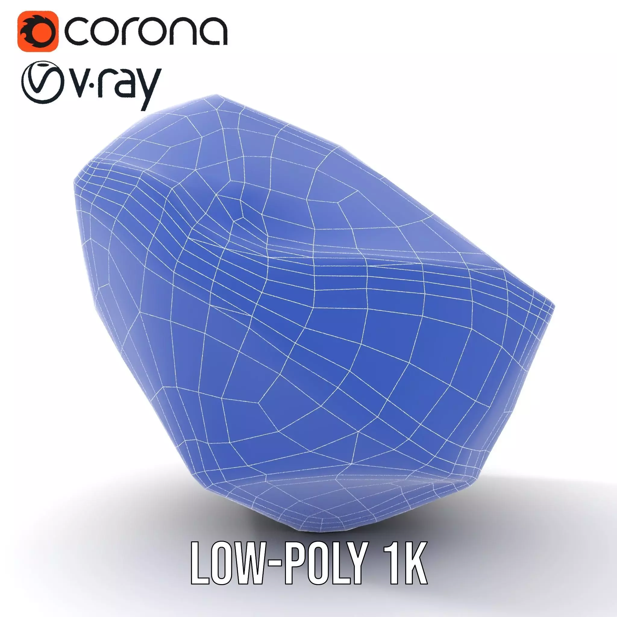 Violet Crystal Gem model pack Low-poly 3D model_23