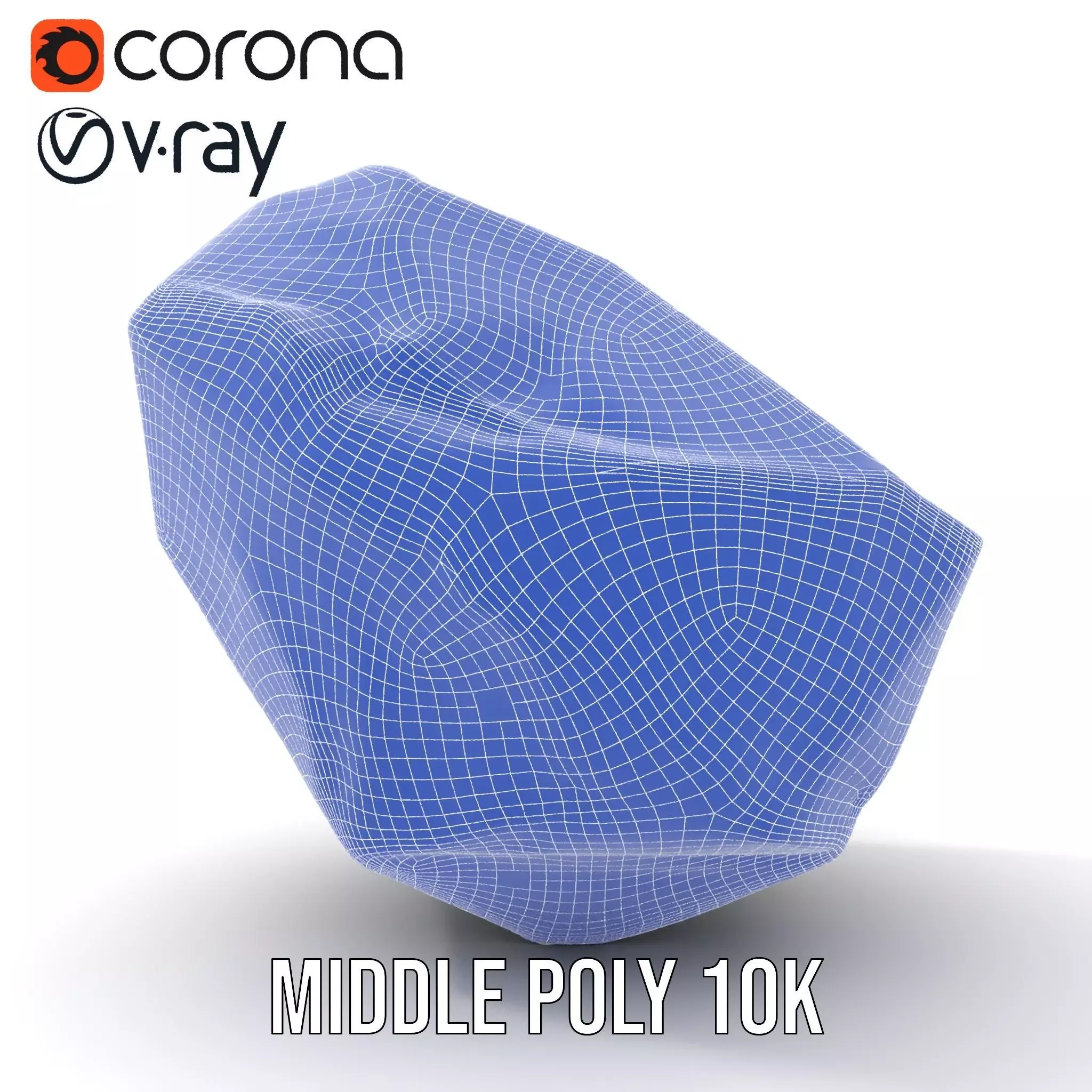 Violet Crystal Gem model pack Low-poly 3D model_19