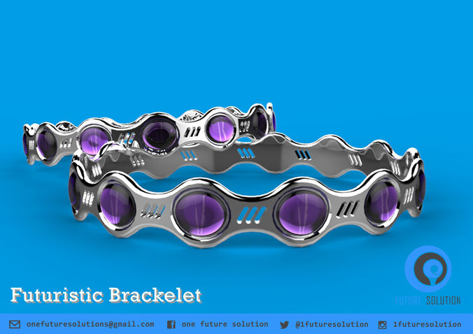 Futuristic Brackelet Free 3D model