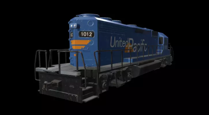 Locomotive Train Engine Game Ready 3D Model 3D model_4