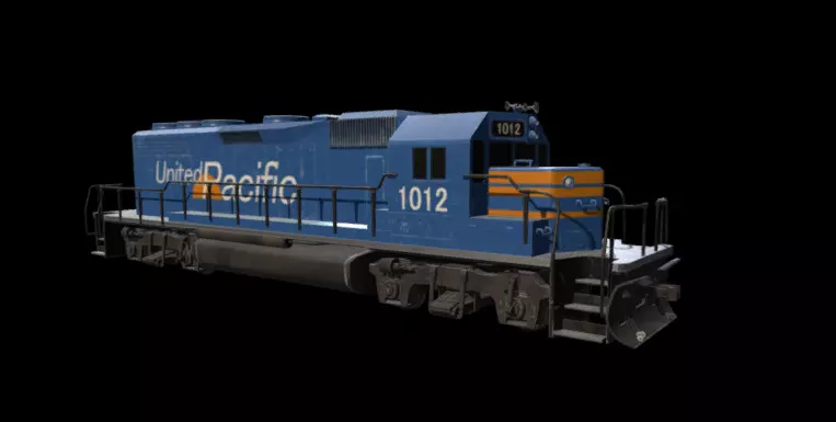 Locomotive Train Engine Game Ready 3D Model 3D model_3