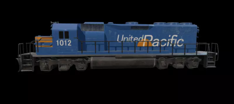 Locomotive Train Engine Game Ready 3D Model 3D model_2