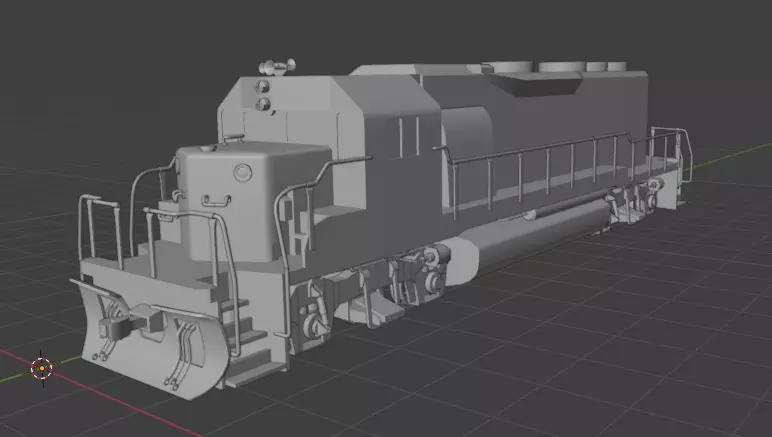 Locomotive Train Engine Game Ready 3D Model 3D model_5