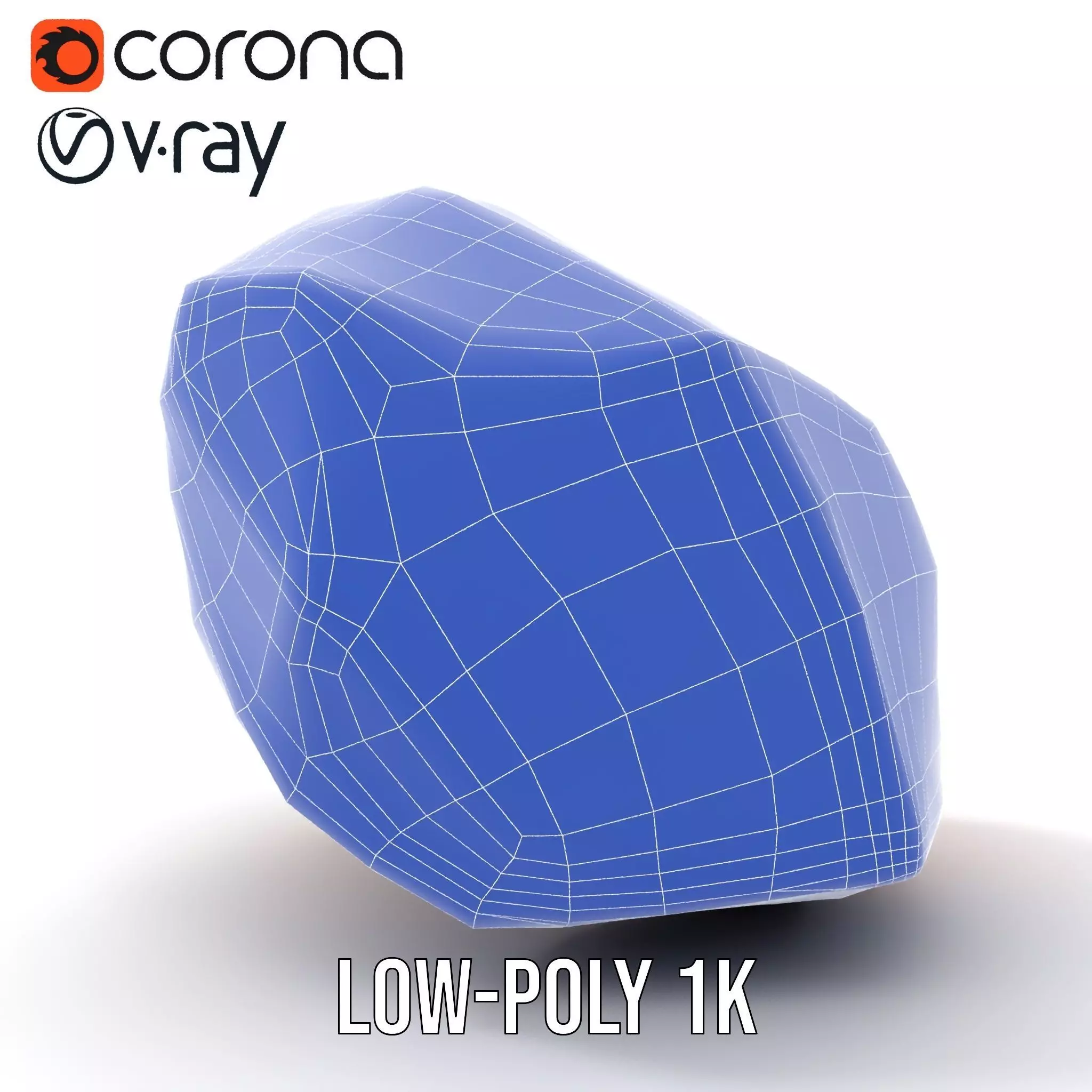 Rainbow Crystal Gem model pack Low-poly 3D model_20