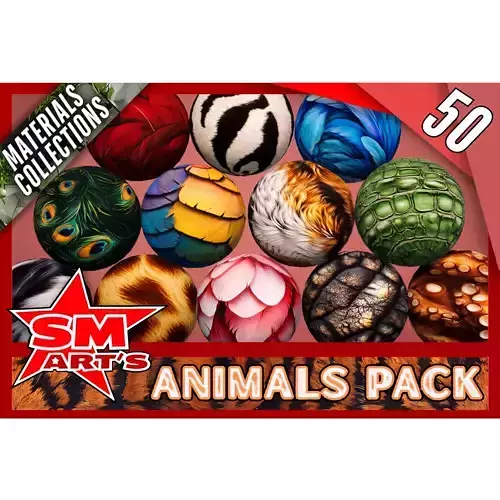 Animals Texture Pack  50 High-Quality Stylized Materials