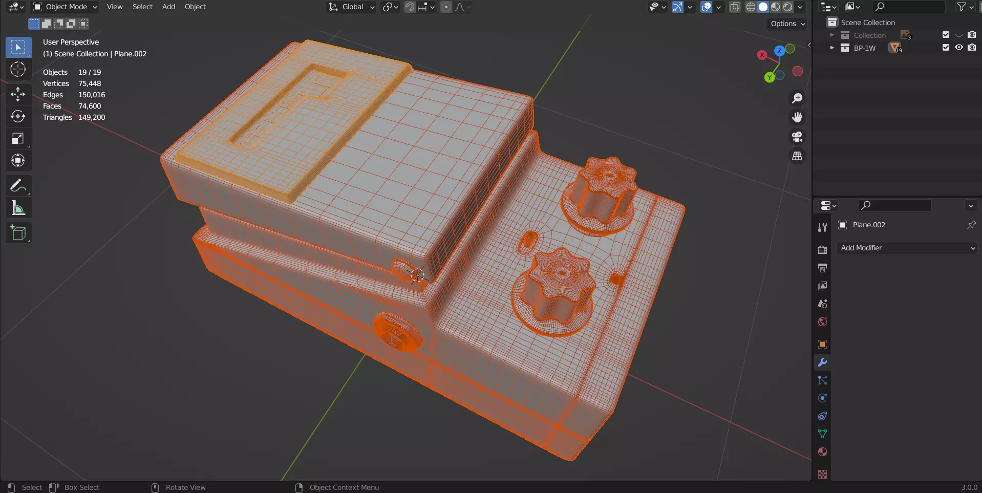 BOSS - effects pedals BP-1W 3D model_10