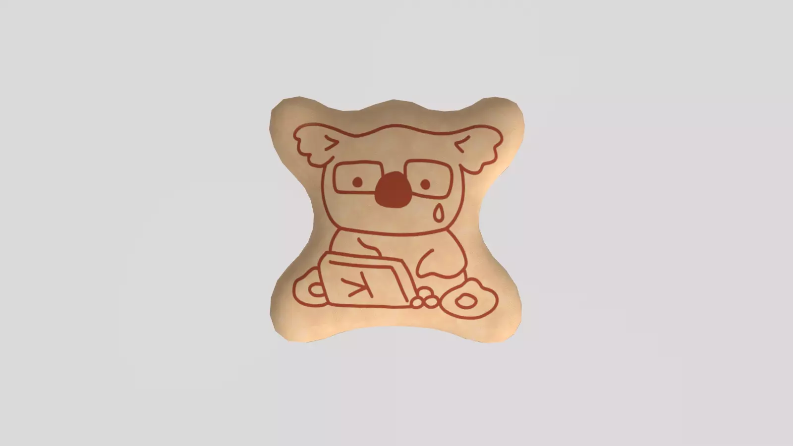 Stylized Low-Poly Koala Biscuits Low-poly 3D model_15