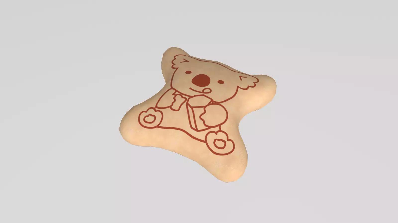 Stylized Low-Poly Koala Biscuits Low-poly 3D model_32