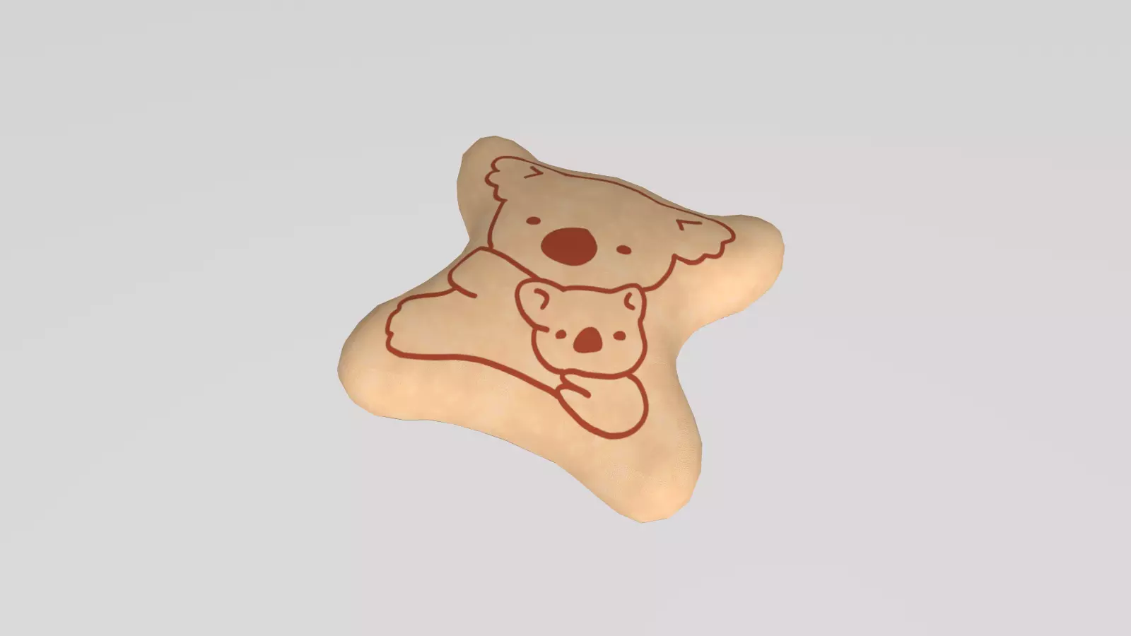Stylized Low-Poly Koala Biscuits Low-poly 3D model_14