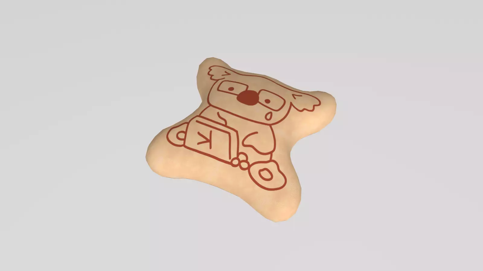 Stylized Low-Poly Koala Biscuits Low-poly 3D model_20