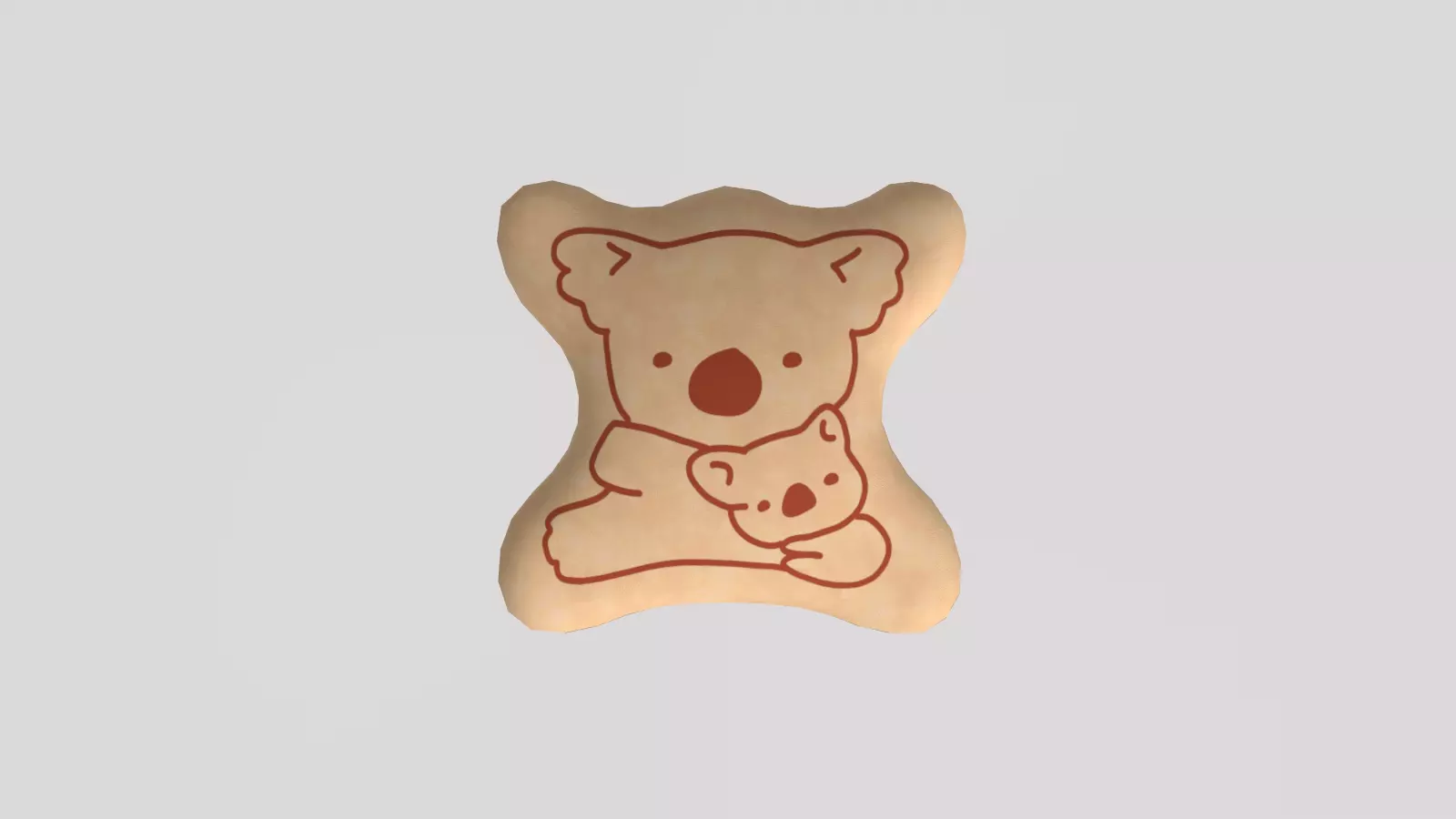 Stylized Low-Poly Koala Biscuits Low-poly 3D model_9