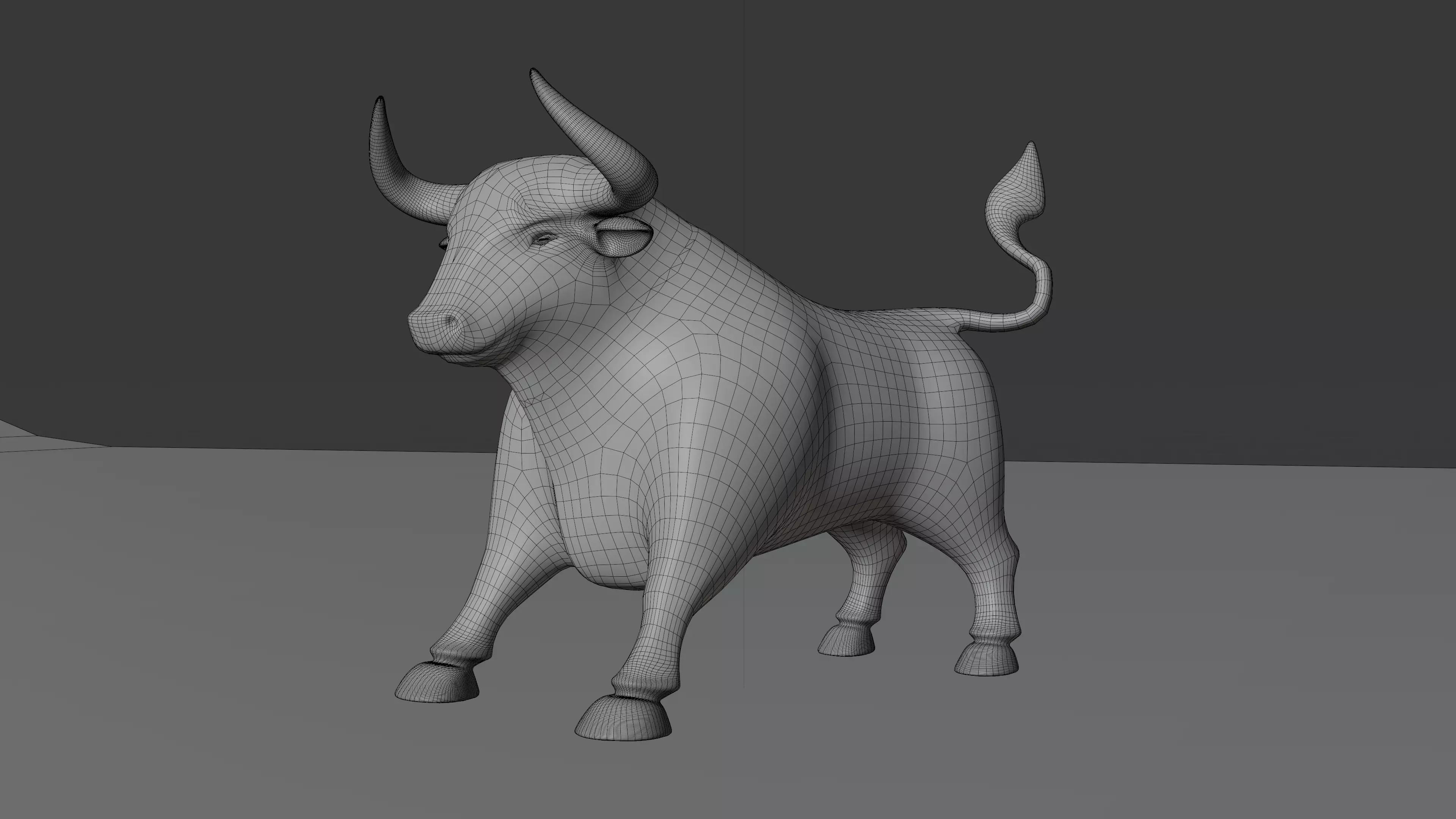 Stylized Bull 3D Model Cartoon Animal Character Low-poly 3D model_2