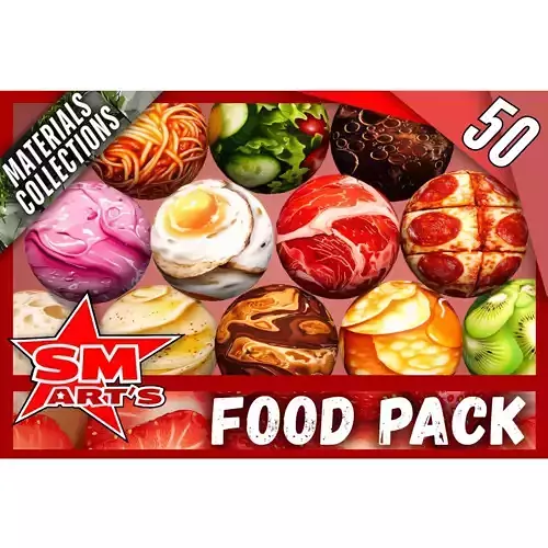 Foods Texture Pack - 50 High-Quality Stylized Materials